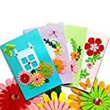 Card Making Kits DIY Handmade Greeting Card Kits for Kids, Christmas Card Folded Cards and Matching Envelopes Thank You Card Art Crafts Crafty Set Gifts for Girls Boys