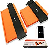 Contour Gauge Profile Tool With lock- 2 Wide Pieces Pack - 10' And 5' Duplicators - Great Tool For Copying Angles, Curved and Odd Shapes. Mens Gifts for DIY Handyman, Woodworking, and Construction.