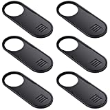 Trobing Laptop Camera Cover Slide [6 Pack], Ultra Thin Webcam Cover for Laptop, Computer, MacBook, Tablet, iPhone 8/7/6 Plus, Protect Your Privacy and Security [Black]