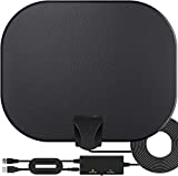 Amplified HD Digital Indoor/Outdoor TV Antenna Long 380+ Miles Range,Support 360°Reception 4K 1080p for Smart/Old Television,Amplifier Signal Booster for Local Channels