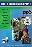 PPD Inkjet Matte Double Sided Ultra Smooth Photo Quality Brochure Flyer Paper 11x17'' 35lbs. 130gsm 6.3mil x 50 sheets (PPD110-50)