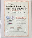 MAROBEE White Fusible Interfacing Lightweight Non-Woven for Sewing and Quilting Projects, Ultra Adhesive Bond Iron-On One Sided - Apparels and Face Masks, DIY Crafts (40 Inch x 3 Yard)
