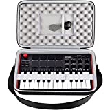 MIDI Controller Case Compatible with AKAI Professional MPK Mini MK3/ Play/ for MKII 25 Key USB MIDI Keyboard Controller. Travel Carrying Holder with Mesh Pocket and Shoulder Strap (Box Only)