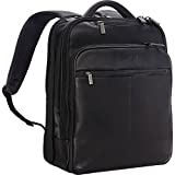 Kenneth Cole REACTION Manhattan Commuter Slim Backpack 16' Laptop Computer & Tablet Travel, Business, Work, School Bookbag, Black, Colombian Leather