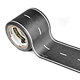 PlayTape Road Tape for Toy Cars - Sticks to Flat Surfaces, No Residue; 30'x2 Black Road (30 ft. Long x 2 in. Wide)