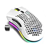 Lightweight Gaming Mouse,Rechargeable Wireless Gaming Mouse with USB Receiver RGB Backlight Computer Mouse for Laptop PC