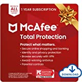 McAfee Total Protection 2022 | Unlimited Devices | Antivirus Internet Security Software | VPN,Password Manager,Parental Controls | 1 Year Subscription |Download Code