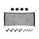 Car Rear Cargo Net, Adjustable Elastic Storage Organizer Net, Trunk Cargo Storage Net, Universal Fit for Car, Vehicle, SUV (35.4'x15.8')