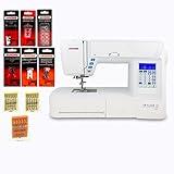 Janome Skyline S3 Computerized Sewing Machine w/Semi-Hard Cover + Instructional DVD + Ultra Glide Foot + Ditch Quilting Foot + Rolled Hem Foot + Concealed Zipper Foot + Needles + Much More!