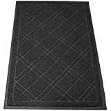 SlipToGrip Universal Door Mat, Black XL Size 42 x 35 in - Anti Slip, Durable & Washable, Outdoor & Indoor Welcome Mat for Entrance, Front Door, Garage, Patio, Dirt and Dust Absorber, Low Profile