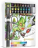 Chameleon Art Products, Chameleon Color Tones, Deluxe Set - 22 Pens