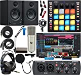 PreSonus AudioBox 96 Audio Interface Full Studio Bundle Includes Software Kit, ATOM MIDI Pad Controller, Eris 3.5 Pair Monitors, and Adjustable Suspension Boom Arm + HD7 Headphones