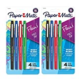 Paper Mate Flair Felt Tip Pens, Medium Point (0.7mm), Business Colors, 8 Count
