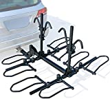 Leader Accessories 4-Bike Platform Style Hitch Mount Bike Rack, Tray Style Bicycle Carrier Racks Foldable Rack for Cars, Trucks, SUV and Minivans with 2' Hitch Receiver