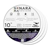 NARA Alcohol Ink Paper | White | 10' Diameter Circle | 430 microns/320 GSM | 10 Sheets | Heavy Paper | Paper for Alcohol Ink Art Painting | 100% Stain-Free
