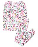 The Children's Place 2 Piece Family Matching Christmas Holiday Pajamas Sets, Snug Fit 100% Cotton, Adult, Big Kid, Toddler, Baby, Pink Merry Joy, 14