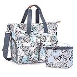 Teamoy Breast Pump Bag with Cooler Bag, Breast Pump Storage Tote with Laptop Sleeve (Up to 14') for Working Moms, Compatible with Spectra S1,S2, and Medela Breast Pump, Dandelion