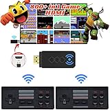 Retro Game Console,Game System with 818 NES Classic Games and 2 Controllers Wireless, HDMI HD Output,Plug and Play NES Console,an Ideal Gift for Kids and Adults.