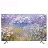 TV Cover Dust Cover, Purple Hanging 55 Inch 【2020New】 50 Curved Surface 65 European Cover Fabric Computer TV Set Wall Hanging (Size : 55in)