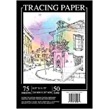 Sodaxx A4 Artists Tracing Paper - 75 Sheets Translucent Vellum Paper for Art and Crafts Pencil, Marker and Ink - Trace Images, Sketching, Preliminary Drawing 32LB/ 50GSM