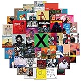 NZUNA Art Paper Singer Stickers 55pcs Rapper Stickers Skateboard Computer Laptop Car Water Bottle Stickers for Adults Kids Teens