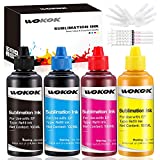 WOKOK Sublimation Ink for Inkjet Sublimation Printers ET-2720 ET-2760 ET-4700 WF-7710, Use with Heat Press Machine, for DIY Shirts/ Mugs/ Pillows/ Phone Case/ Face Mask/ Bag/ Insulated Tumblers