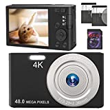 4K Digital Camera 48 MP Camera with 32GB SD Card, 16x Digital Zoom and Autofocus Compact Camera (2 Batteries)