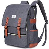 Modoker Vintage Laptop Backpack for Women Men,School College Backpack with USB Charging Port Fashion Backpack Fits 15.6Inch Notebook
