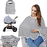 Baby Nursing Cover & Nursing Poncho - Multi Use Cover for Baby Car Seat Canopy, Shopping Cart Cover, Stroller Cover, 360° Full Privacy Breastfeeding Coverage, Baby Shower Gifts for Boy&Girl