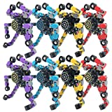 8Pack Fingertip Gyro Fidget Spinner, DIY Deformable Chain Links Fingertip Spinning Robot for Adult and Child
