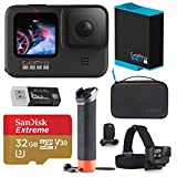 GoPro HERO9 Black, Sports and Action Camera, 5K/4K Video, Deluxe Bundle with Adventure Kit, Extra Battery, 32GB microSD Card, Card Reader