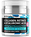 Face Moisturizer Collagen Cream with Retinol & Hyaluronic Acid - Made in USA Natural Anti Aging & Anti Wrinkle Moisturizer for Women - Day & Night Face Cream - Moisturizing, Lifting & Recovery - 1.7oz