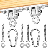 Jungle Gym Kingdom Swing Set Hangers - 2 Heavy Duty Brackets with Locking Snap Hooks for Porch, Patio, Playground - Indoor/Outdoor Hardware & Accessories