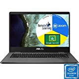 ASUS Chromebook C423 14' Laptop Computer for Business Student, Intel Celeron N3350 up to 2.4GHz, 4GB DDR4 RAM, 32GB eMMC, 802.11AC WiFi, Webcam, Type-C, Online Class Ready, Chrome OS, BROAGE Mousepad