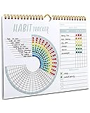 Lamare Habit Tracker Calendar - Inspirational Habit Journal with Spiral Binding - Daily Habit Tracker Journal and Goal Board - Motivational Goal Journal - Great Productivity Tool And Workout Calendar