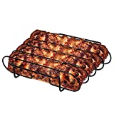 UNCO- Rib Rack, Holds Up to 4 Full Racks of Ribs, Rib Rack for Smoking, Smoker Rack, Rib Racks for Grilling and Smoking, Nonstick Rib Rack, BBQ Rib Rack, Rib Rack Smoker, Rib Stand, Rib Rack Holder.