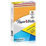 Paper Mate EverStrong #2 Pencils, Reinforced, Break-Resistant Lead When Writing, 72-Count