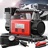 Gobege 12V Portable Air Compressor Heavy Duty, 5.65CFM Truck Tires Inflator, Offroad Air Compressor Kit for Car Tires 150PSI, Poweful Cylinder Automotive Air Pump for 4x4 SUV Vehicle RV
