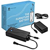 Universal Battery Pack for Reclining Furniture with LCD Display - Wireless 2500mAh Rechargeable Battery Pack for Electric Recliner, Power Sofa, Couch, and Lift Chair - Fits Most 2-Pin Motion Furniture