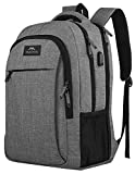 MATEIN 17 Inch Travel Laptop Backpack, Extra Large Business Backpack with USB Charging Port, Water-Resistant Computer Bag Daypack for Men Women Work Anti-Theft College Backpack, Grey
