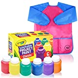 Kids Paint Set - 6 Count Kids Paint With Toddler Art Supplies Smock Included - Washable Paint for Kids, Complete Supplies Set Paint for Kids
