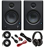 PreSonus Eris E4.5 Pair High-Definition 2-Way 4.5' Active Home/Studio Monitor Set w/Stereo and Instrument Cable Kit