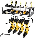 Heavy Duty Floating Tool Shelf, Tool Storage Organizer Drill Holder, Wall Mount Storage Rack for Handheld and Power Tools, 100# Weight Limit- Removable Design, Perfect for Father's Day