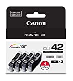 Canon CLI-42 ChromaLife Value Pack (2 Photo Black, 1 Gray & 1 Light Gray) Compatible to PIXMA PRO-100