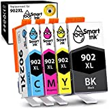 Smart Ink Compatible Ink Cartridge Replacement for HP 902 XL 902XL (4 Combo Pack) to use with Officejet Pro 6978 6968 6974 6975 6960 Officejet 6951 6954 6956 6958 Printers