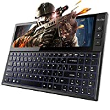 Fagomfer FICIHP K1 12.6' Portable Monitor Touchscreen Keyboard，98 Keys Ultra Slim RGB Compact Scissor Switch Keyboard, Plug and Play USB-C Multifunctional Split Screen Keyboard for Windows/Mac/Android