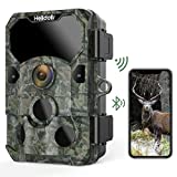 4K 30MP 30FPS Trail Camera Game Camera, Helidallr Wireless Wi-fi Bluetooth Trail Cam with 120° Angle Game Cam 0.1S Triggle Clear Night Vision with 850nm IR Lights 100ft IP66 Waterproof Wildlife Camera