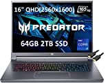 Acer Predator Triton 500 SE 16' QHD+ 165Hz (Intel Core i7-11800H, 64GB RAM, 2TB SSD, Geforce RTX 3060) Gaming Laptop, 500 nits, RGB Backlit, Thunderbolt 4, IST HDMI, Windows 10 Home - 2022