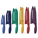 Cuisinart C55-12PCKSAM 12-Piece Ceramic Coated Stainless Steel Knives, Comes with 6-Blades and 6-Blade Guards, Color Coded to Reduce Risk of Cross Contamination, Jewel