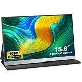 Portable Monitor - Second Monitor for Laptop 15.8' 1080P HDR External Monitor HDMI FHD USB-C IPS Dual Monitor for Laptop, Desktop, MacBook, Phones, Tablet, PS5/4, Xbox, Switch, with Protective Case